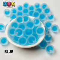 16Mm Round Frosting Acrylic Beads Half Hole Frog Spawn 9 Colors Slime Filler Cabochons Decoden