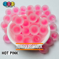 16Mm Round Frosting Acrylic Beads Half Hole Frog Spawn 9 Colors Slime Filler Cabochons Decoden