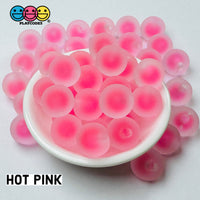 16Mm Round Frosting Acrylic Beads Half Hole Frog Spawn 9 Colors Slime Filler Cabochons Decoden