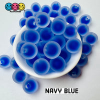 16Mm Round Frosting Acrylic Beads Half Hole Frog Spawn 9 Colors Slime Filler Cabochons Decoden