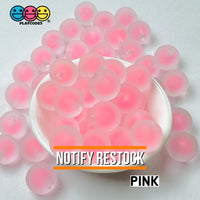 16Mm Round Frosting Acrylic Beads Half Hole Frog Spawn 9 Colors Slime Filler Cabochons Decoden