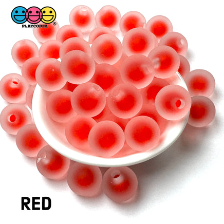 16Mm Round Frosting Acrylic Beads Half Hole Frog Spawn 9 Colors Slime Filler Cabochons Decoden