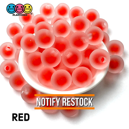 16Mm Round Frosting Acrylic Beads Half Hole Frog Spawn 9 Colors Slime Filler Cabochons Decoden