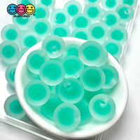 Round Frosting Acrylic Beads 16mm Half Hole Frog Spawn Beads 9 Colors Slime filler Cabochons Decoden Charm 50 pcs
