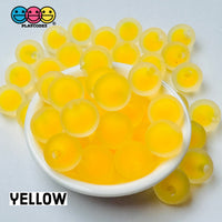 16Mm Round Frosting Acrylic Beads Half Hole Frog Spawn 9 Colors Slime Filler Cabochons Decoden
