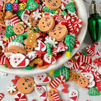 Rudolphs Christmas Dream Mix Fimo Snowflake Santa Gingerbread Man Polymer Clay Fake Sprinkles