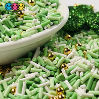 Saint Patricks Day Clay Sprinkles Gold Beads Mix Decoden Jimmies Sprinkle