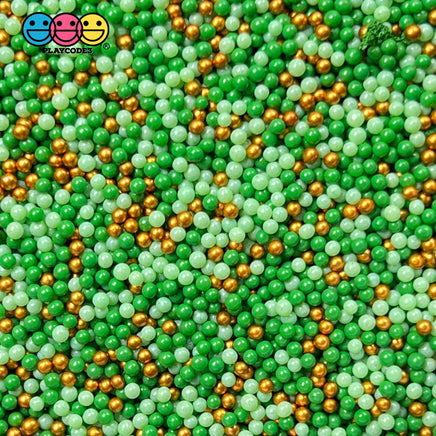 Saint Patricks Day Mix Nonpareil Glass 1.9Mm Beads Caviar Faux Sprinkles Decoden 20 Grams Bead