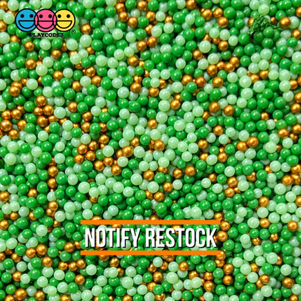 Saint Patricks Day Mix Nonpareil Glass 1.9Mm Beads Caviar Faux Sprinkles Decoden 20 Grams Bead