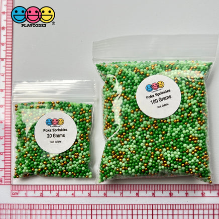 Saint Patricks Day Mix Nonpareil Glass 1.9Mm Beads Caviar Faux Sprinkles Decoden Bead