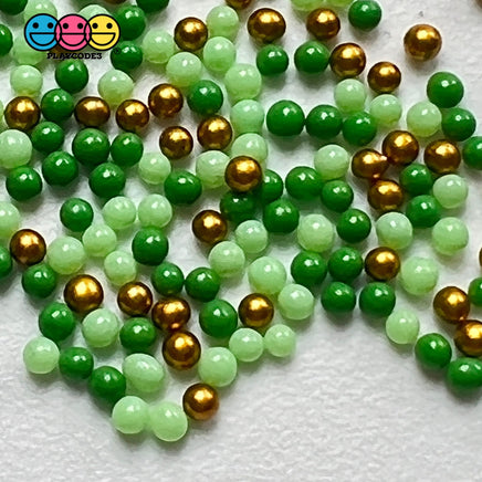 Saint Patricks Day Mix Nonpareil Glass 1.9Mm Beads Caviar Faux Sprinkles Decoden Bead