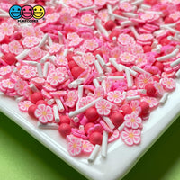 Sakura Cherry Blossom Fimo Flower Mix Fake Clay Sprinkles Confetti Decoden Jimmies Funfetti Sprinkle