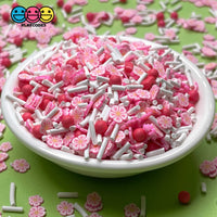 Sakura Cherry Blossom Fimo Flower Mix Fake Clay Sprinkles Confetti Decoden Jimmies Funfetti Sprinkle