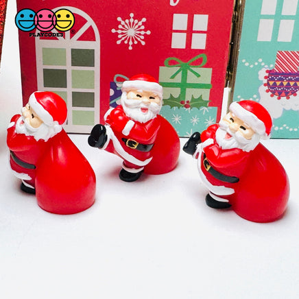 Santa Carrying Toy Sack Christmas Holiday Cabochon Charm Decoden 1 pcs Charm