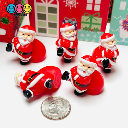 Santa Carrying Toy Sack Christmas Holiday Cabochon Charm Decoden 1 pcs Charm