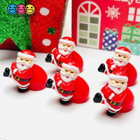 Santa Carrying Toy Sack Christmas Holiday Cabochon Charm Decoden 1 pcs Charm
