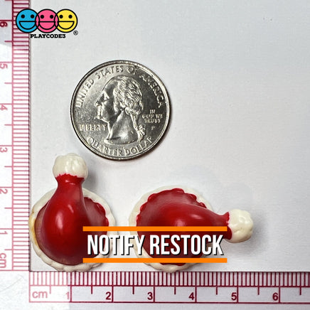 Santa Claus Hat 3D Charm Christmas Charms Cabochons 10 Pcs