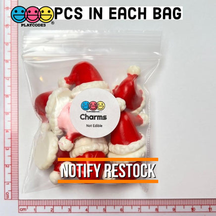 Santa Claus Hat 3D Charm Christmas Charms Cabochons 10 Pcs