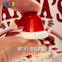 Santa Claus Hat 3D Charm Christmas Charms Cabochons 10 Pcs