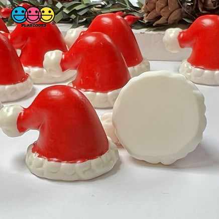 Santa Claus Hat 3D Charm Christmas Charms Cabochons 10 Pcs