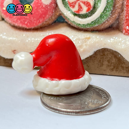 Santa Claus Hat 3D Charm Christmas Charms Cabochons 10 Pcs