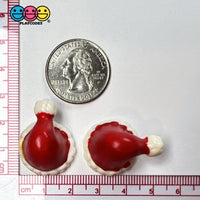 Santa Claus Hat 3D Charm Christmas Charms Cabochons 10 Pcs