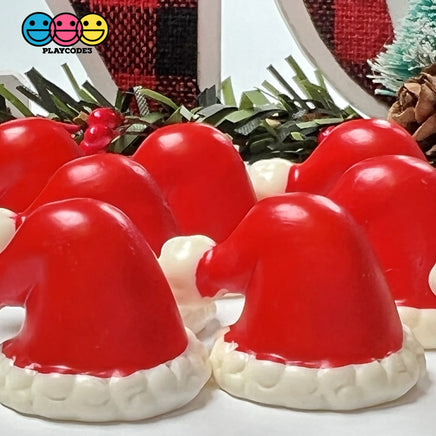 Santa Claus Hat 3D Charm Christmas Charms Cabochons 10 Pcs