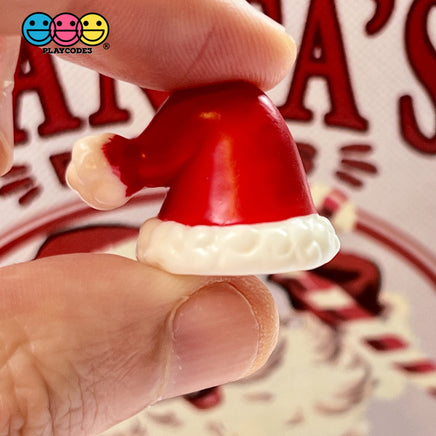 Santa Claus Hat 3D Charm Christmas Charms Cabochons 10 Pcs