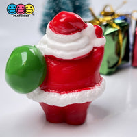 Santa Claus With Bag Of Gifts Miniature Charm Christmas Resin Cabochons 5 Pcs