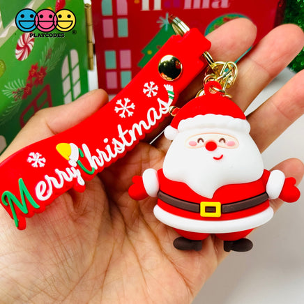 Santa Clause Christmas Holiday Carol Mrs. Key Chain Cabochons Decoden Charm 2 Pcs Mr. Santa(2Pcs)