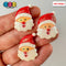 Santa Clause Head With Hat Glitter Christmas Holiday Flatback Cabochons Decoden Charm 10 Pcs
