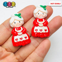 Santa Clause Wife Christmas Holiday Flatback Cabochons Decoden Charm 10 pcs PLAYCODE3 Charm