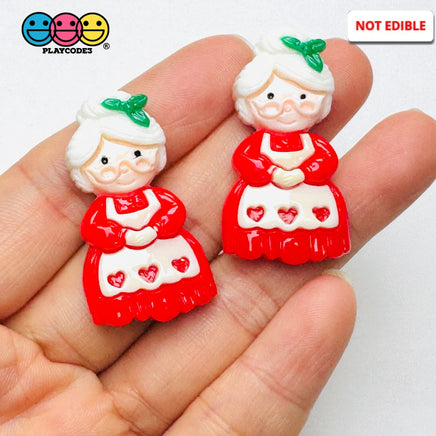 Santa Clause Wife Christmas Holiday Flatback Cabochons Decoden Charm 10 pcs PLAYCODE3 Charm