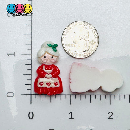 Santa Clause Wife Christmas Holiday Flatback Cabochons Decoden Charm 10 pcs PLAYCODE3 Charm