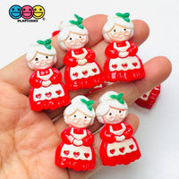 Santa Clause Wife Christmas Holiday Flatback Cabochons Decoden Charm 10 pcs PLAYCODE3 Charm