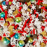 Santas Hot Cocoa Blizzard Dream Fake Sprinkle Mix Polymer Clay Christmas Jimmies Funfetti 10 Grams