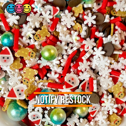 Santas Hot Cocoa Blizzard Dream Fake Sprinkle Mix Polymer Clay Christmas Jimmies Funfetti 10 Grams