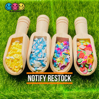 Scoop Wooden Mini Spoon Beveled Natural Wood Candy Scooper Woodcraft 10Pcs