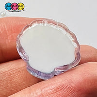 Sea Shell With Pearl Inside Charm Shells Plastic Resin Pearls Cabochons 10 Pcs