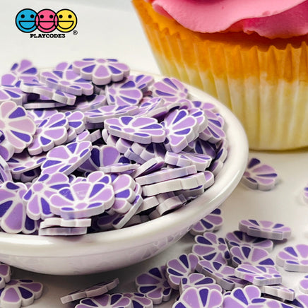 Sea Shells Purple 10Mm Fake Clay Sprinkles Fimo Decoden Jimmies Funfetti Sprinkle