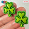 Shamrock 3 Leaf Clover Flat Back Charms Cabochons Saint Patricks Day Decoden 10 Pcs Playcode3 Llc