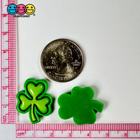 Shamrock 3 Leaf Clover Flat Back Charms Cabochons Saint Patricks Day Decoden 10 Pcs Playcode3 Llc