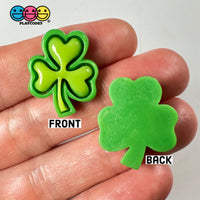 Shamrock 3 Leaf Clover Flat Back Charms Cabochons Saint Patricks Day Decoden 10 Pcs Playcode3 Llc
