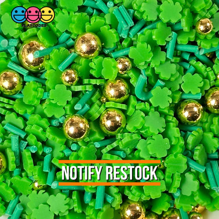 Shamrock Golden Bead Mix Saint Patricks Day Fake Sprinkle Confetti Funfetti Playcode3 Llc 10 Grams