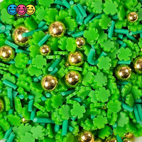 Shamrock Golden Bead Mix Saint Patricks Day Fake Sprinkle Confetti Funfetti Playcode3 Llc 10 Grams
