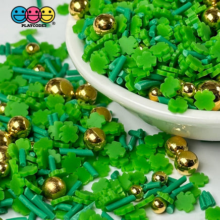 Shamrock Golden Bead Mix Saint Patricks Day Fake Sprinkle Confetti Funfetti Playcode3 Llc