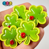 Shamrock Kiss Me Im Irish Clover Flat Back Charms Red Lips Cabochons Saint Patricks Day Decoden 10