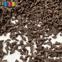 Shaved Shredded Chocolate Crumbs Cookie Crumbles Faux Food Realistic Pieces Fake Bake Topper