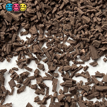 Shaved Shredded Chocolate Crumbs Cookie Crumbles Faux Food Realistic Pieces Fake Bake Topper
