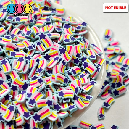 Shooting Star Fimo Fake Clay Sprinkles Blue Stars Fireworks 4Th Of July Confetti Funfetti Sprinkle